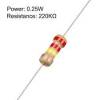 Resistor 220 kohm 5% tolerance 0.25 watt (OEM)